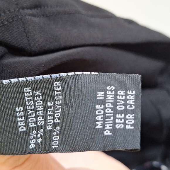 BCX Ruffled Strapless Little Black Dress, Size Small - Picture 8 of 8